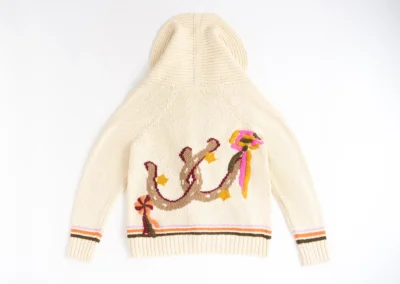 oversized chunky knit cardigan in back