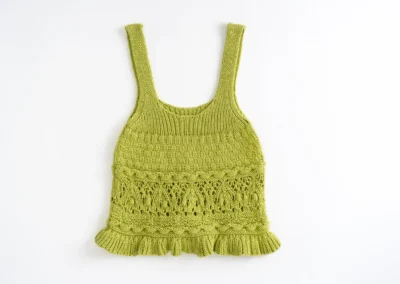 green knitting vest
