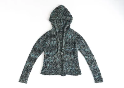 Green chunky knit cardigan