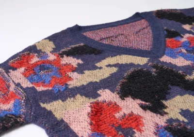 ETS international knitwear sample : A long shirt sweater